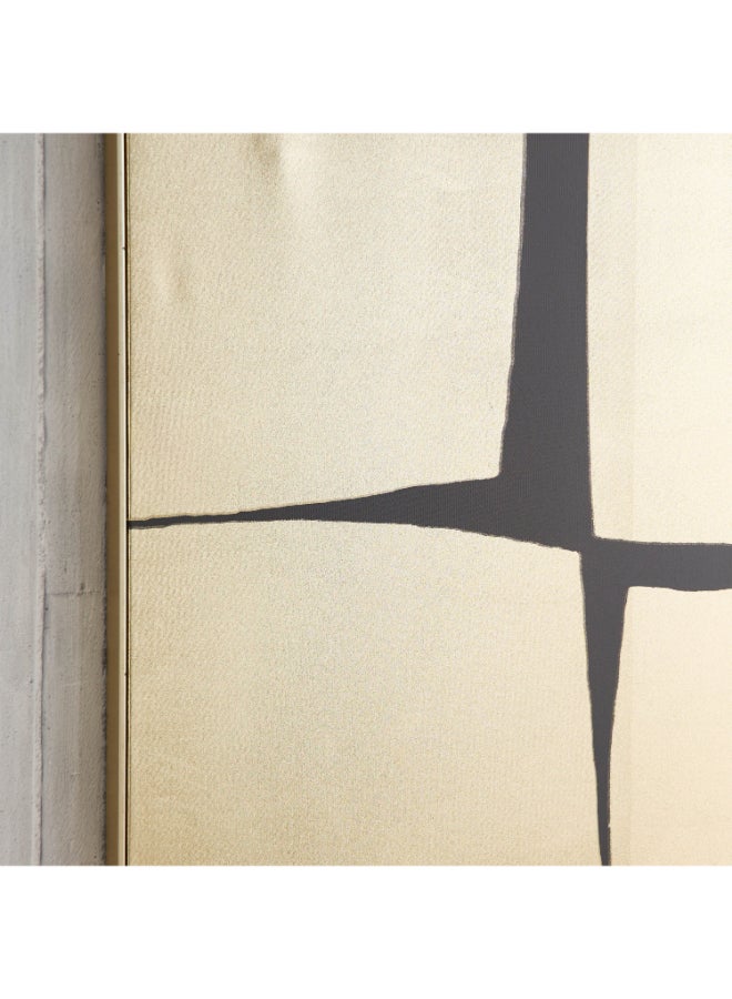 Home Box Hand-Painted Abstract Framed Canvas Wall Art - Beige - Image 3